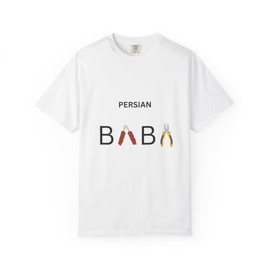 Persian Baba Father’s Day T-Shirt – Finglish Calligraphy Dad Graphic Tee for Iranian Fathers